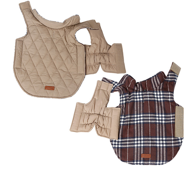 Chic Reversible Waterproof Dog Coat