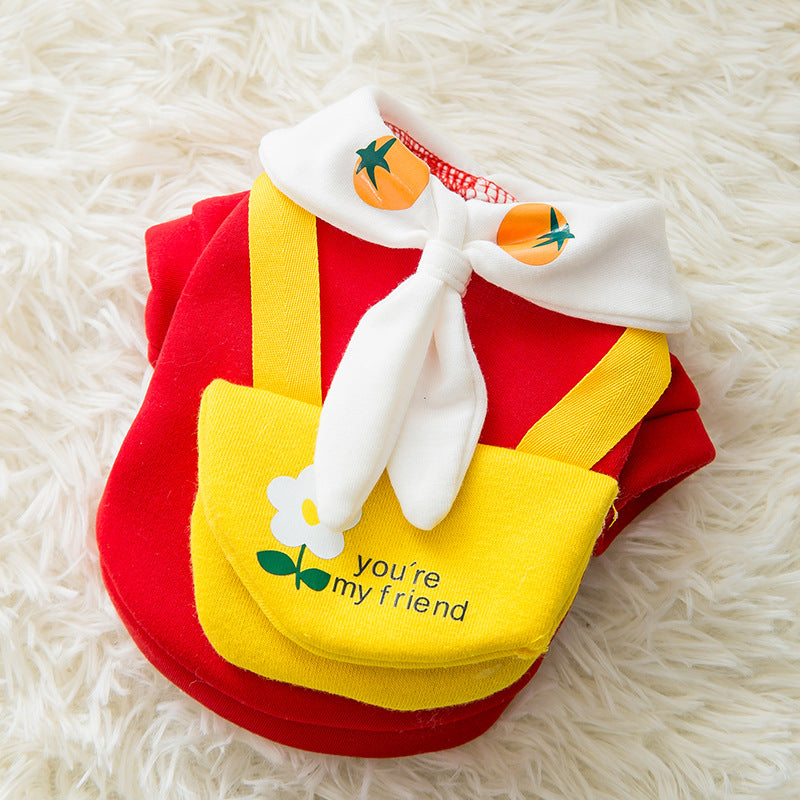 Cartoon Print Dog Sweater — Cozy Autumn & Winter Pet Apparel