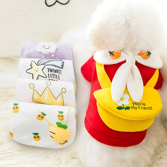 Cartoon Print Dog Sweater — Cozy Autumn & Winter Pet Apparel
