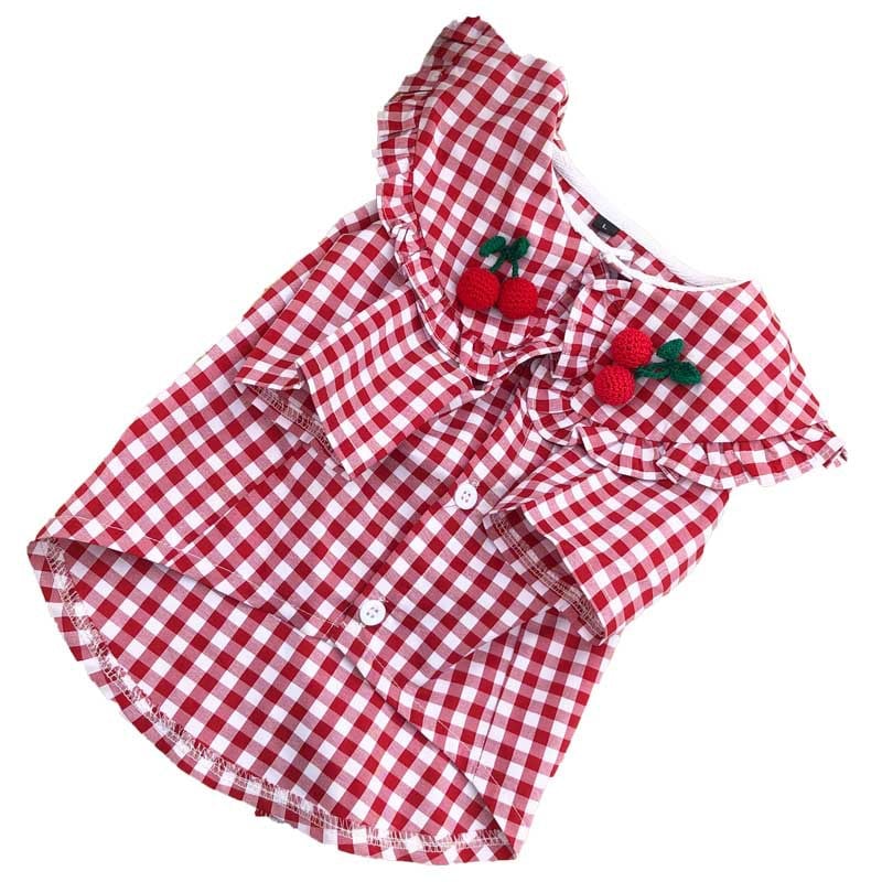 Plaid Summer Shirt for Small Dogs