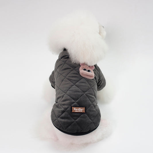 Chic Plaid Winter Coat for Small Dogs