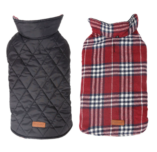 Chic Reversible Waterproof Dog Coat