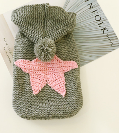 Star Print Wool Pet Sweater — Cozy Autumn & Winter Knitwear