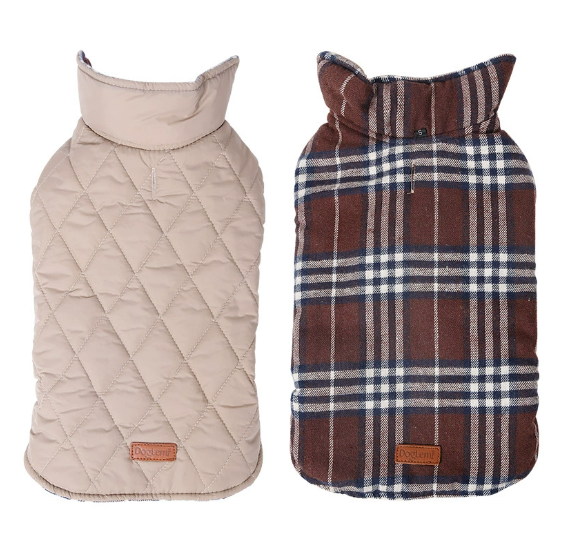 Chic Reversible Waterproof Dog Coat