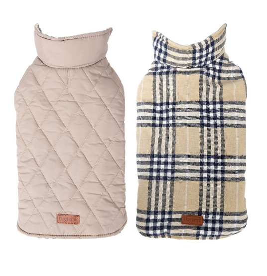 Chic Reversible Waterproof Dog Coat