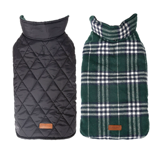 Chic Reversible Waterproof Dog Coat