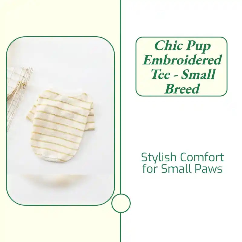 Chic Pup Embroidered Tee - Small Breed by@Outfy