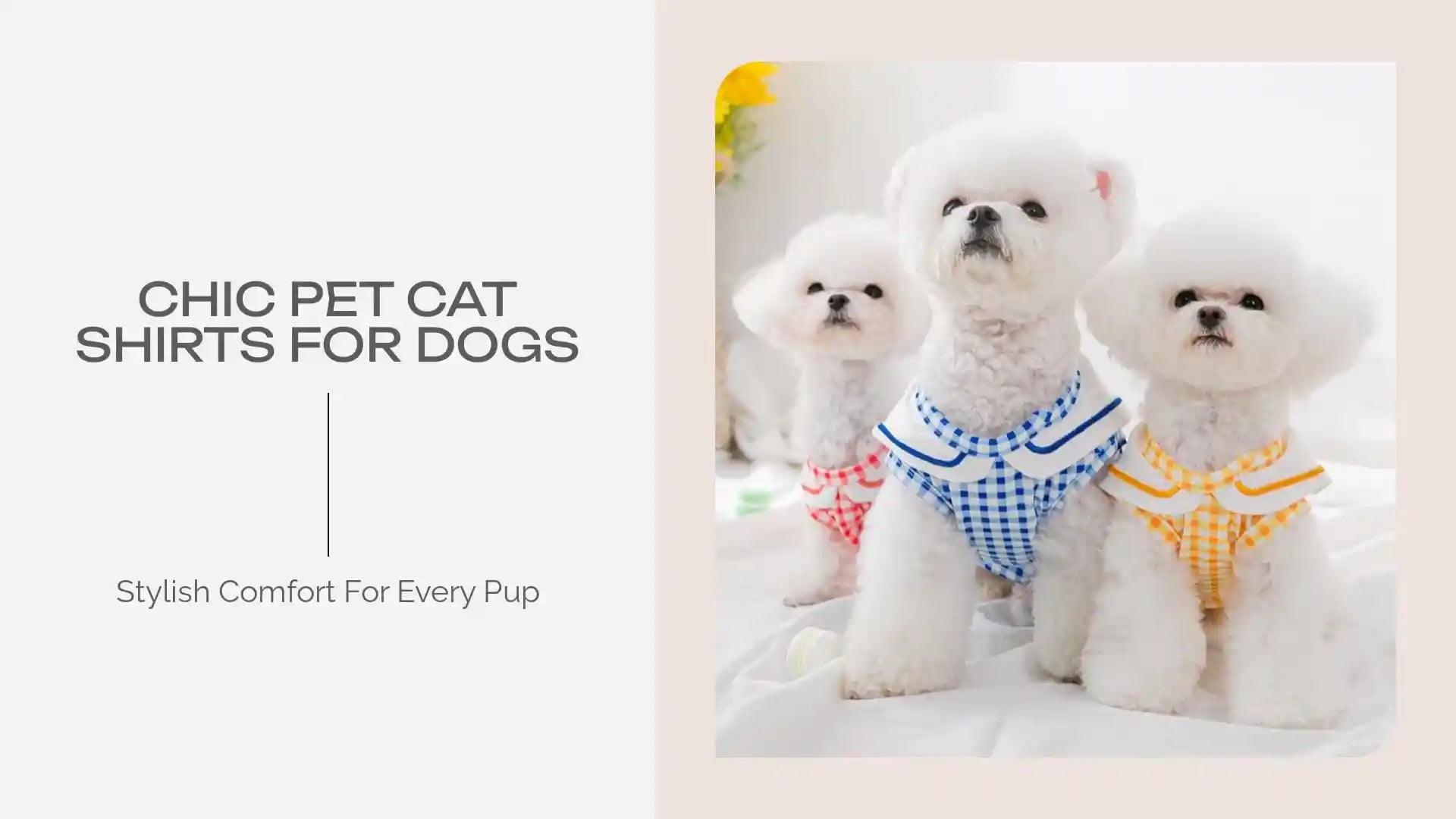 Chic Pet Cat Shirts for Dogs by@Outfy