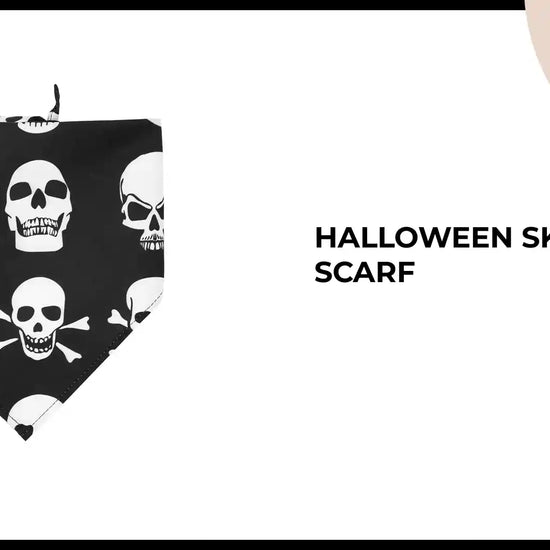 Halloween Skull Pet Scarf by@Outfy