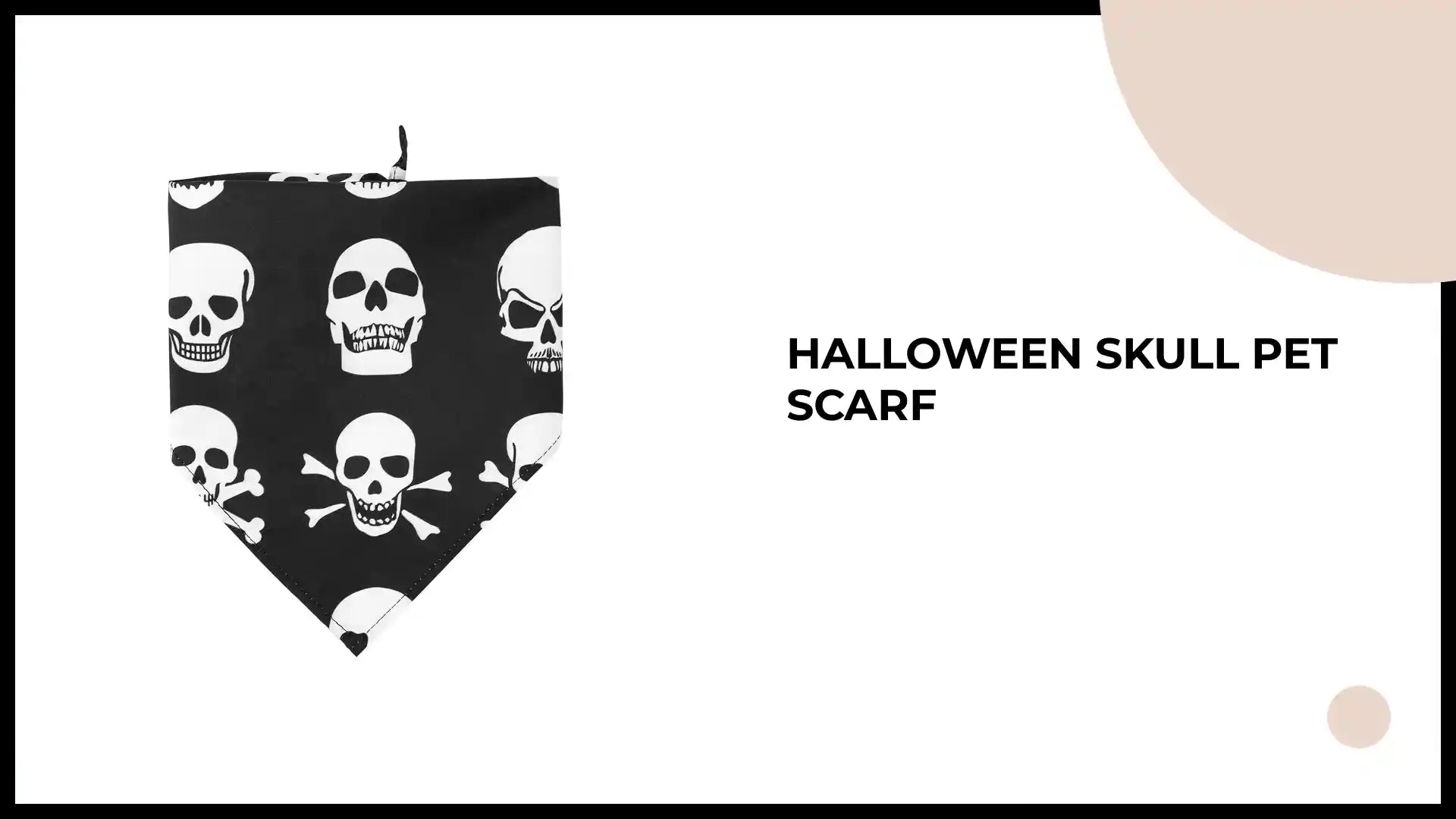 Halloween Skull Pet Scarf by@Outfy